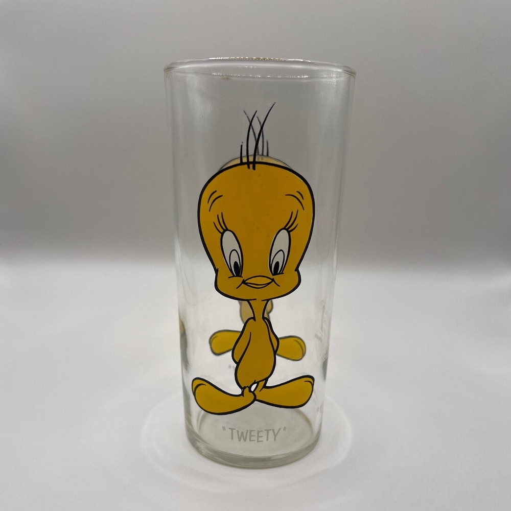 Vintage 1973 Tweety Bird Pepsi Collector Series Glass Warner Bros‎